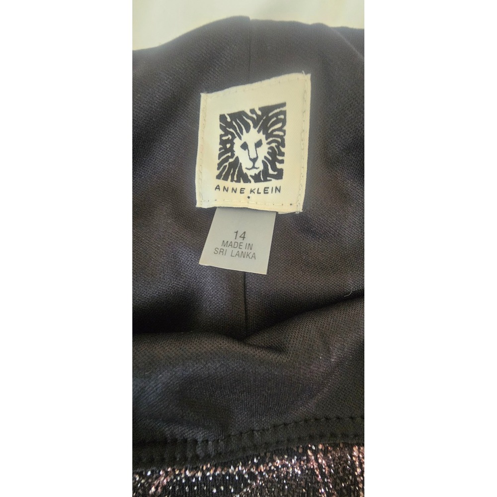 NWT Anne Klein Rose Gold Metallic Geometric Ruched Sheath Dress Size 14 - Picture 7 of 10